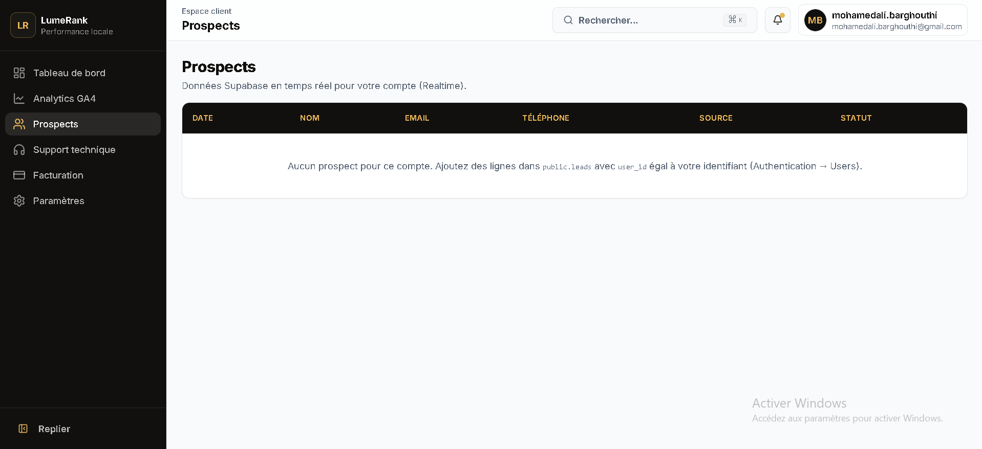 Gestionnaire de Leads Centralisé